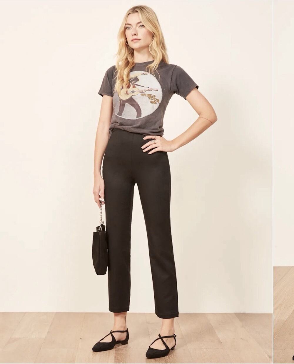 Reformation Marlon Pant Black Size 0